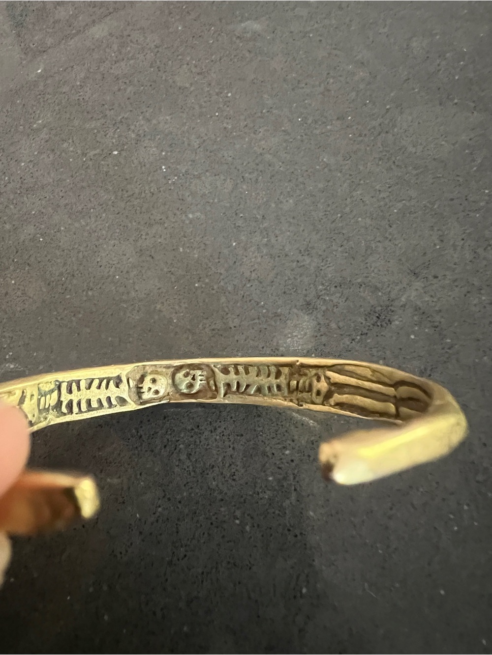 Margaret Cross Brass Memento Mori Bracelet - Picture 4 of 4